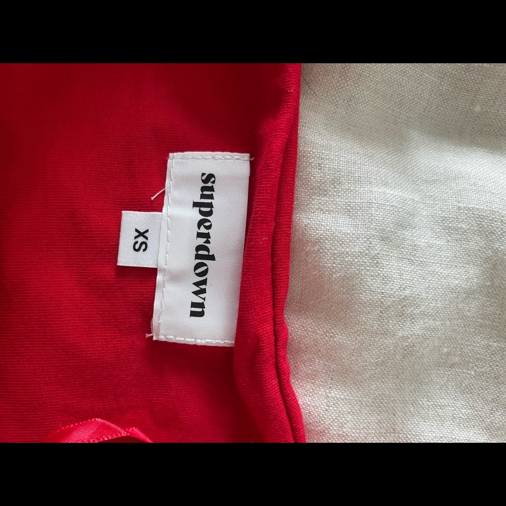 Red ruched mini dress from revolve brand Superdown in size Small - Picture 4 of 4
